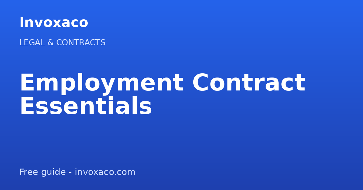 Employment Contract Essentials (Free Template & Guide)