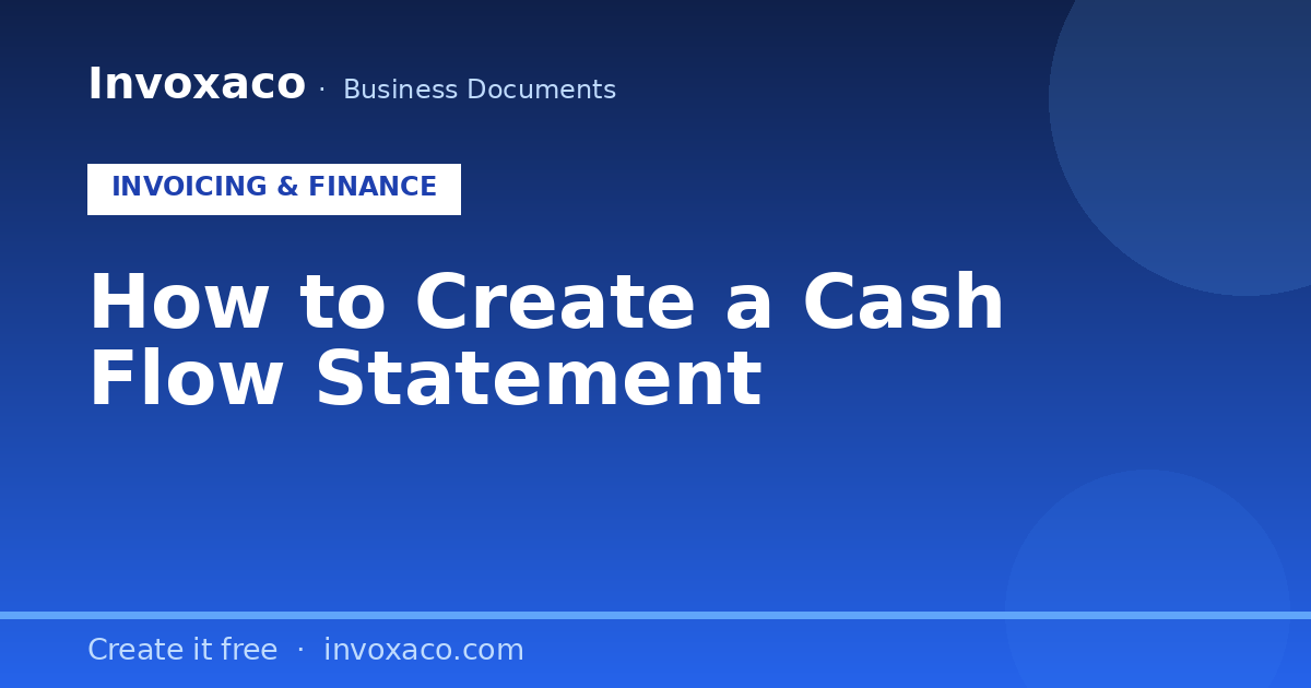 How to Create a Cash Flow Statement (Free Template)
